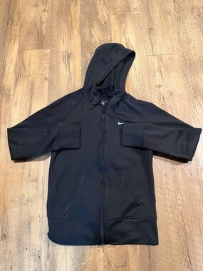 Nike Black Full-Zip Hoodie with Hood Womens Small